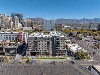 Aerial view of building
